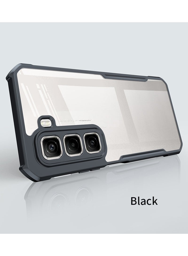 for Infinix Hot 50 Pro+ 4G Case, Ultra Thin Lightweight, Soft TPU Bumper, Acrylic Clear Back CoverInfinix Hot 50 Pro+ 4G, Black - Image 4